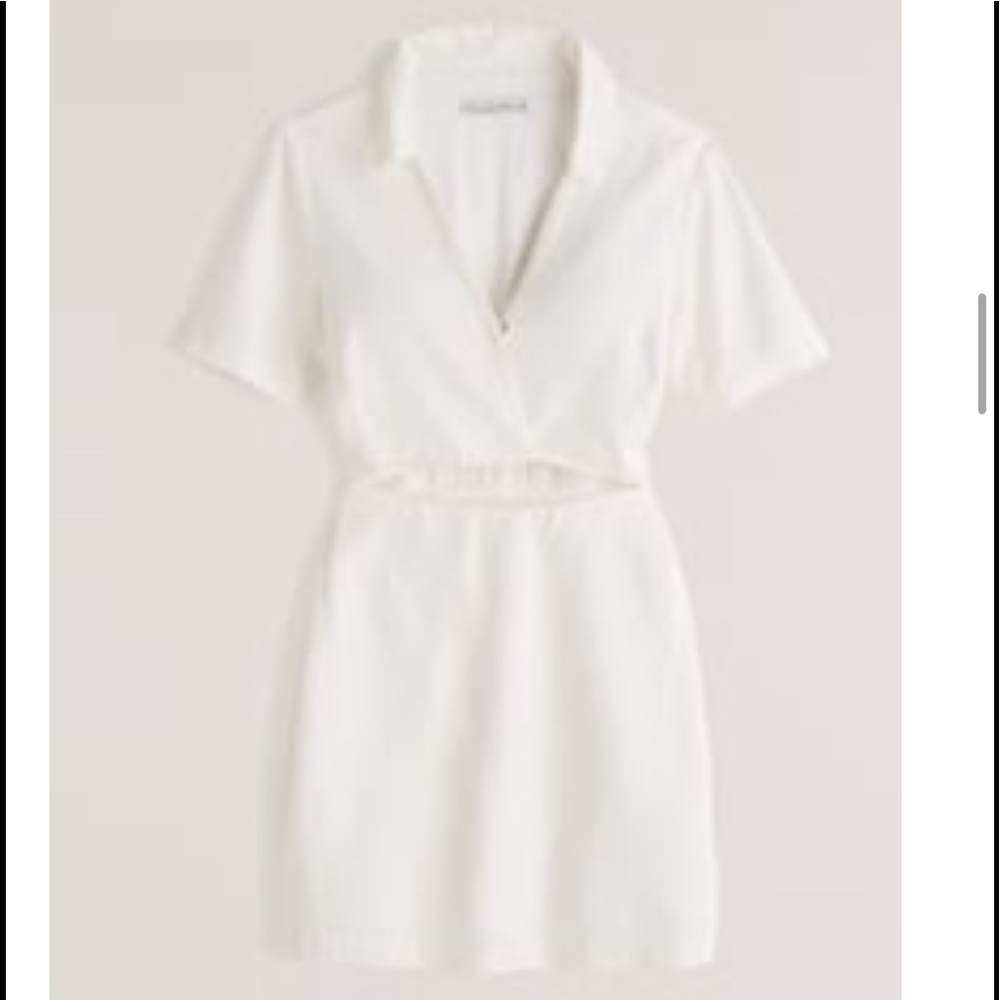 Abercrombie Linen Blend Cut Out Shirt Dress